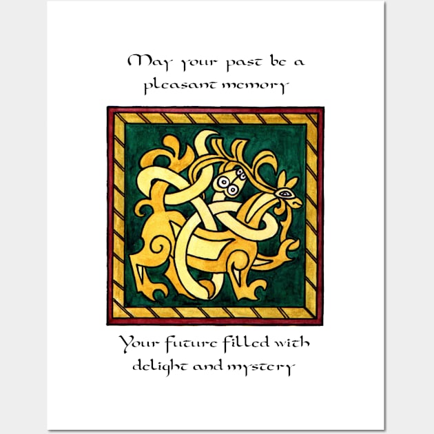 Celtic Design #2 with uplifting thoughtful message Wall Art by MagicMythLegend